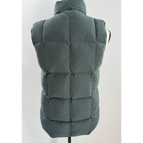 Columbia Womens Retro Green Puffer Vest Blanket Flannel Lined Down XS Cozy Warm - Picture 5 of 11
